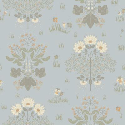 Dutch Wallcoverings Hjärterum - Edla - Lichtblauw