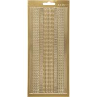 Stickers, randen, vel 10x23 cm, goud, 1 vel