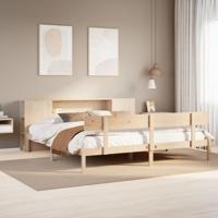 Bed met boekenkast zonder matras massief grenenhout 180x200 cm