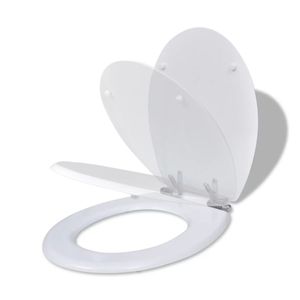 VidaXL Toiletbril soft-close simpel ontwerp mdf wit