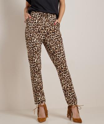 slim fit broek met all-over print slim fit broek met all-over print