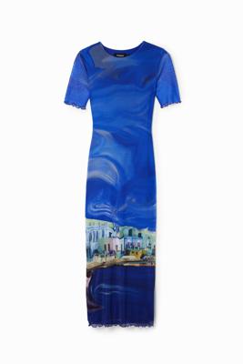 Lange tulen jurk M. Christian Lacroix - BLUE - XL