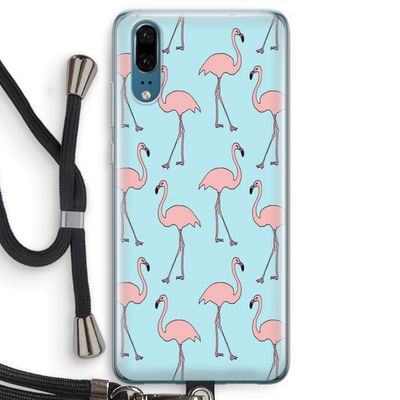 Anything Flamingoes: Huawei P20 Transparant Hoesje met koord
