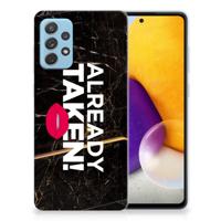 Samsung Galaxy A72 | Siliconen hoesje | met naam Already Taken Black Samsung Galaxy A72 | Siliconen hoesje | met naam Already Taken Black