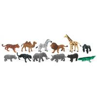 Speelgoed figuren - wilde dieren - 12x - plastic - speelfiguren - diertjes