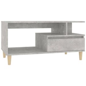 The Living Store Salontafel Seria Betongrijs - 90 x 49 x 45 cm - Duurzaam bewerkt hout