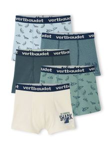 Set met 5 stretch boxers "haaien" voor jongens set blauw