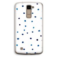 Blauwe stippen: LG K10 (2016) Transparant Hoesje
