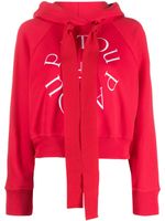 Patou hoodie en coton à logo brodé - Rouge