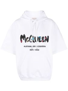 Alexander McQueen hoodie à logo imprimé - Blanc