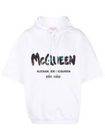 Alexander McQueen hoodie à logo imprimé - Blanc