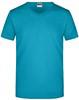 James & Nicholson JN912 Men´s Slim Fit V-T - Caribbean-Blue - XL