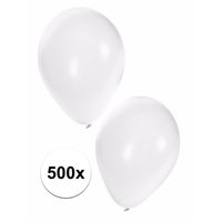 Zak ballonnen wit, 500 stuks - thumbnail