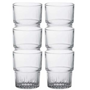 Duralex Koffie/espresso glazen Empilable - 6x stuks - transparant - 200 ml - Whiskey/Drink glazen