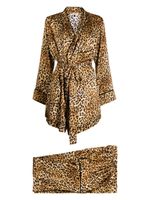 Gilda & Pearl pyjamas Golden Hollywood en soie - Marron