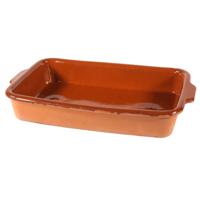 Gerimport Ovenschaal Pamplona - 3 liter - terracotta - tapas serveerschaal - 32 x 21 x 5 cm