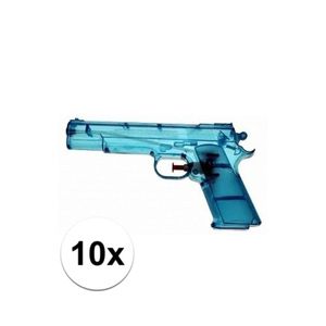10x Blauw speelgoed waterpistolen 20 cm