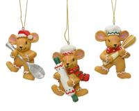 Muis polyresin l6b3h8 cm multi a3 kerst - Decoris