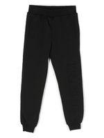 Moschino Kids pantalon de jogging à logo en relief - Noir