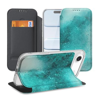 Book Wallet Case Apple iPhone Air Painting Blue