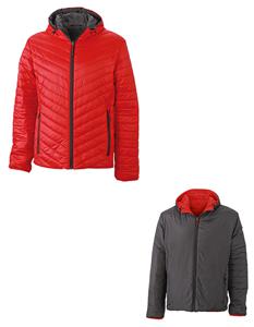 James & Nicholson JN1092 Men´s Lightweight Jacket - /Red/Carbon - M