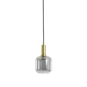 Light&living Hanglamp Ø21x37 cm LEKAR antiek brons+smoke glas