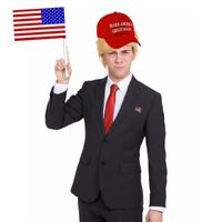 President Donald Trump verkleedset met pet en pruik - thumbnail
