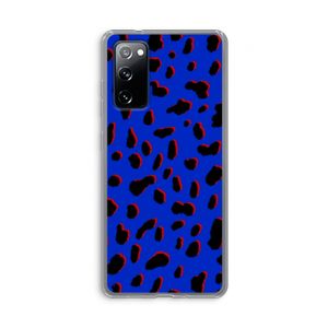 Blue Leopard: Samsung Galaxy S20 FE / S20 FE 5G Transparant Hoesje
