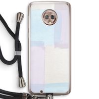 Square pastel: Motorola Moto G6 Transparant Hoesje met koord