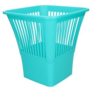 Afvalbak/vuilnisbak/kantoor prullenbak - plastic - blauw - 30 cm