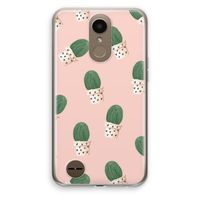 Cactusprint roze: LG K10 (2017) Transparant Hoesje
