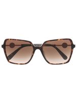 Versace Eyewear lunettes de soleil Medusa à monture carrée - Marron