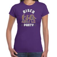 Disco verkleed t-shirt dames - jaren 80 feest outfit - disco party - thumbnail