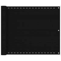 VidaXL Balkonscherm 75x400 cm hdpe zwart