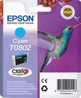 Epson Hummingbird Singlepack Cyan T0802 Claria Photographic Ink - thumbnail