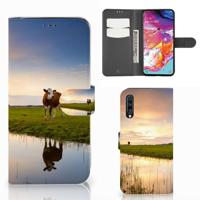 Samsung Galaxy A70 | Telefoonhoesje | Met pasjeshouder | Koe
