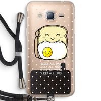 Sleep All Day: Samsung Galaxy J3 (2016) Transparant Hoesje met koord