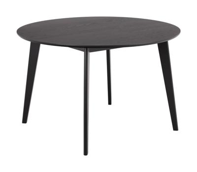 Bendt Ronde Eettafel 'Torkil' 120cm Eikenfineer, kleur Zwart