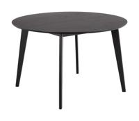Bendt Ronde Eettafel 'Torkil' 120cm Eikenfineer, kleur Zwart