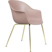 Gubi Bat eetkamerstoel brass semi matte Sweet Pink