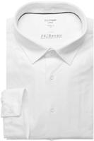 OLYMP Luxor 24/Seven Comfort Fit Jersey shirt wit, Effen