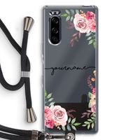 Rozen: Sony Xperia 5 Transparant Hoesje met koord