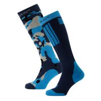 Poederbaas Skisokken 2-pack Camo Navy-39/42
