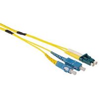 ACT 10 meter Singlemode 9/125 OS2 duplex ruggedized fiber kabel met LC en SC connectoren