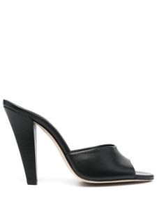 Paris Texas mules Olivia 120 mm à bout ouvert - Noir