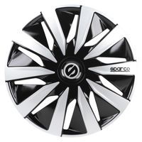 4-Delige Sparco Wieldoppenset Lazio 16-inch zwart/zilver SP1691BKSV - thumbnail