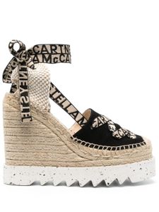 Stella McCartney espadrilles compensées Gaia Canvas 140 mm - Noir