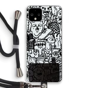 Vexx Black Mixtape: Pixel 4 Transparant Hoesje met koord