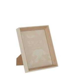 J-Line fotolijst Diepte - hout - creme - large - 2 stuks