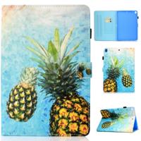 Voor iPad 10 2 inch gekleurde tekening horizontale Flip lederen draagtas met houder & kaartsleuven & pen sleuf & slaap/Wake-up functie (ananas)
